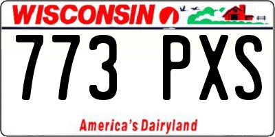 WI license plate 773PXS