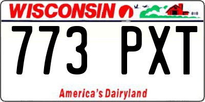 WI license plate 773PXT