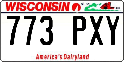 WI license plate 773PXY