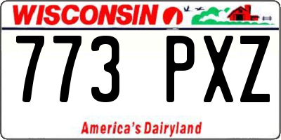 WI license plate 773PXZ