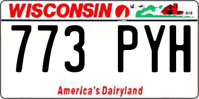 WI license plate 773PYH