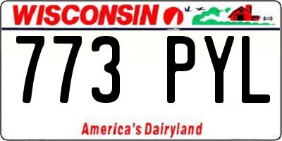 WI license plate 773PYL