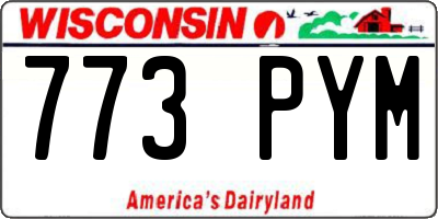 WI license plate 773PYM