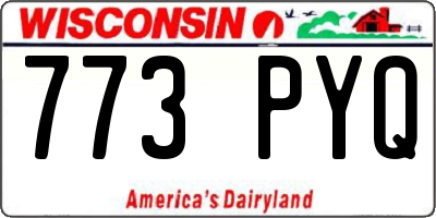 WI license plate 773PYQ
