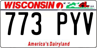 WI license plate 773PYV