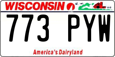 WI license plate 773PYW