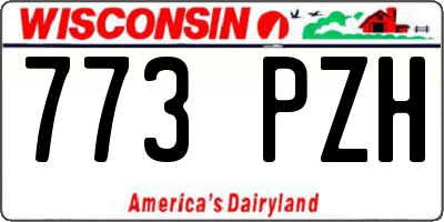 WI license plate 773PZH