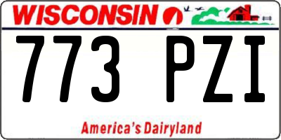WI license plate 773PZI