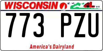 WI license plate 773PZU