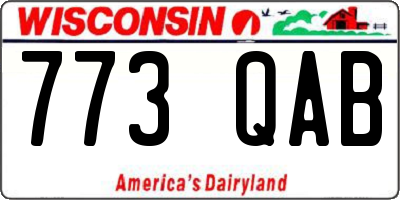 WI license plate 773QAB