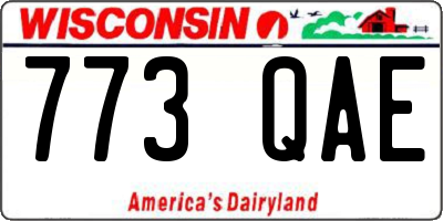 WI license plate 773QAE