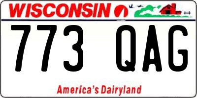 WI license plate 773QAG