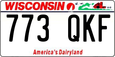 WI license plate 773QKF