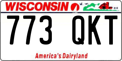 WI license plate 773QKT