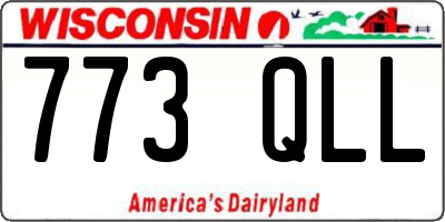WI license plate 773QLL