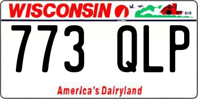 WI license plate 773QLP
