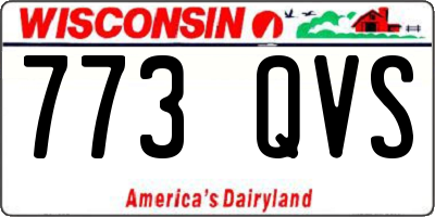 WI license plate 773QVS