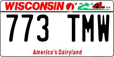 WI license plate 773TMW
