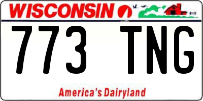 WI license plate 773TNG