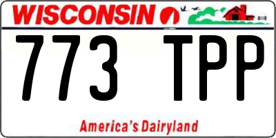 WI license plate 773TPP