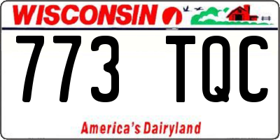 WI license plate 773TQC