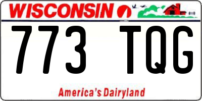 WI license plate 773TQG