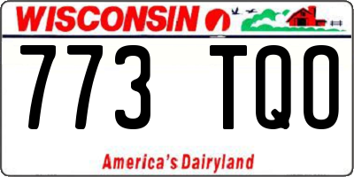 WI license plate 773TQO