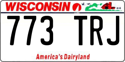 WI license plate 773TRJ