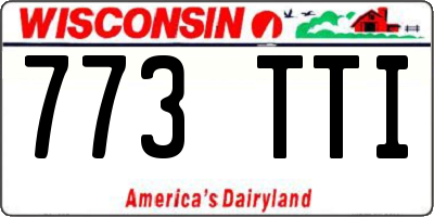 WI license plate 773TTI