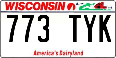 WI license plate 773TYK