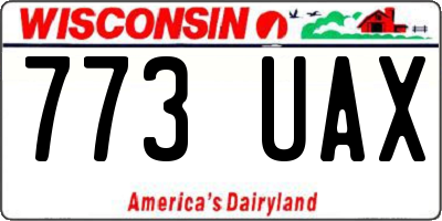 WI license plate 773UAX