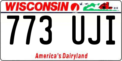 WI license plate 773UJI