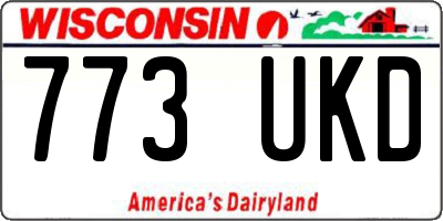 WI license plate 773UKD