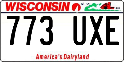 WI license plate 773UXE