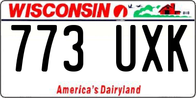 WI license plate 773UXK