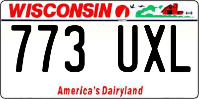 WI license plate 773UXL