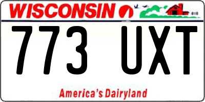 WI license plate 773UXT