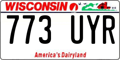 WI license plate 773UYR