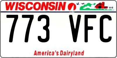 WI license plate 773VFC