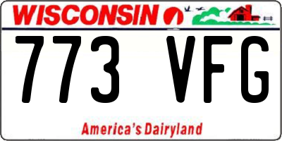 WI license plate 773VFG