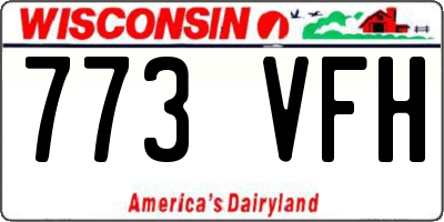WI license plate 773VFH