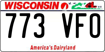 WI license plate 773VFO
