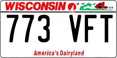 WI license plate 773VFT