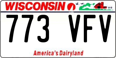 WI license plate 773VFV