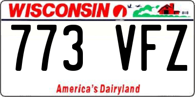 WI license plate 773VFZ