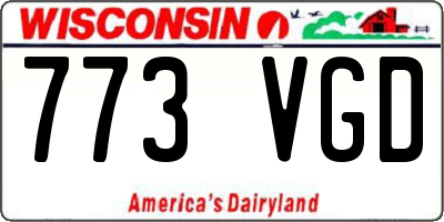 WI license plate 773VGD