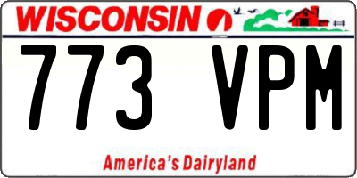 WI license plate 773VPM