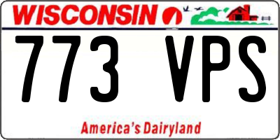 WI license plate 773VPS