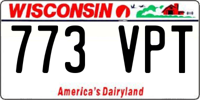 WI license plate 773VPT