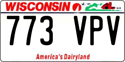 WI license plate 773VPV